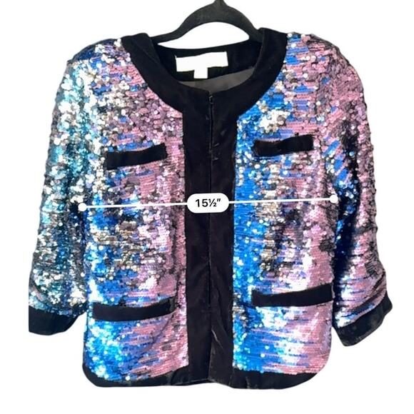 Boston Proper Vintage Sequin Mermaid Jacket sz S - Picture 7 of 9